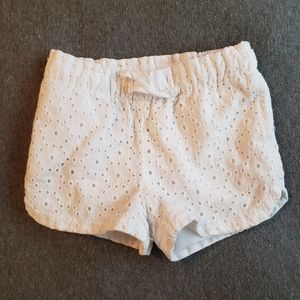 Cat and Jack, 2T girls/non-binary, white eyelet shorts